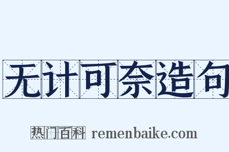 无计可奈造句是什么意思的图片